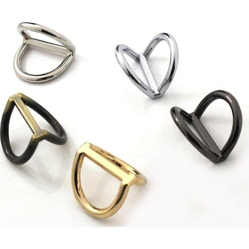 2pcs Metal Double D Hang Buckle Bag Chain Buckle for DIY Leather Craft Bag Strap Belt Handle Shoulder Garments Shoes Accessories