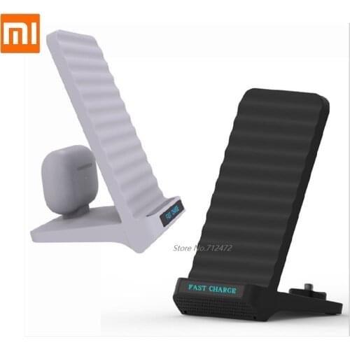 2-in-1 15W Qi wireless fast charging stand Bracket mobile phone watch wireless charger For iPhone 11 for Samsung Galaxy