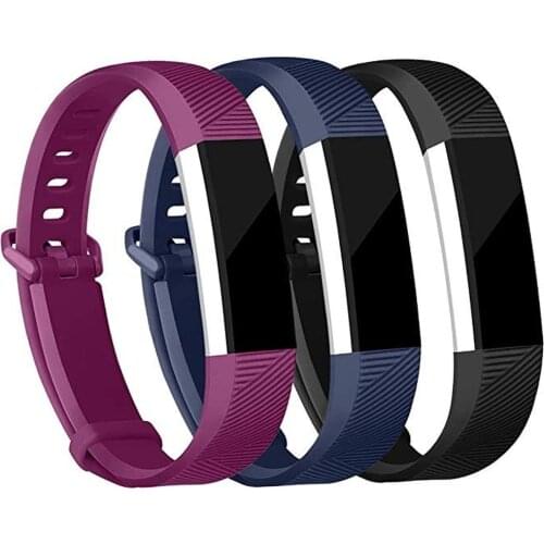 3pack Smart band Soft Silicone Watchband High Quality Replacement Wrist Band Silicon Strap For Fitbit Alta HR Smart Wristband