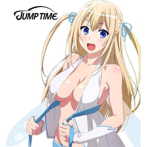 JumpTime 13cm x 11.8cm 3D Car Stickers Sylphy Render Anime Car Window Decal Sticker Rear Windshield Car Styling Sticker JDM