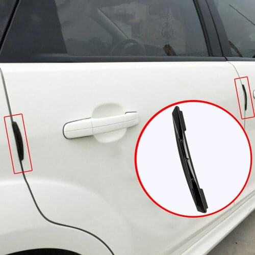 4x Silica Gel Car Door Edge Anti-collision Protector Guard Strip Bumper Pad Cars Scuff Plates Exterior Trim Decor