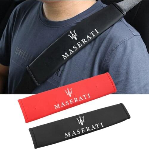 Car Seat Belt Cover Shoulder Protection Accessories for Maserati Levante Ghibli Quattroporte Granturismo Gran GC Cabrio GT Coupe