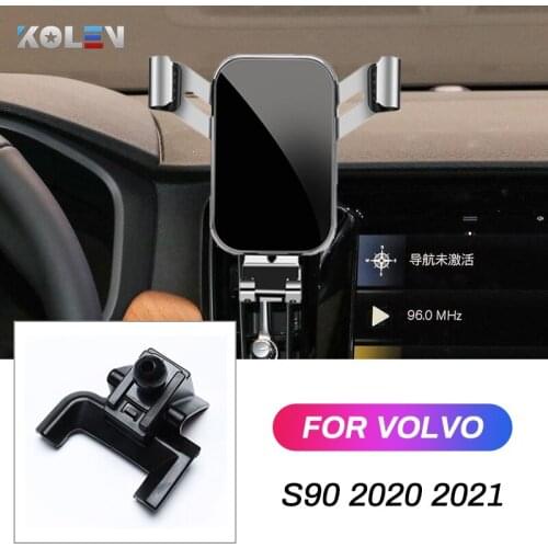 Car Mobile Phone Holder For Volvo S90 2020 2021 Gravity GPS Smart Phone Stand Cellphone Special Mount Support Navigation Bracket
