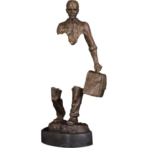 Ivorique bronze man statue sculpture walking statue sculpture figure sculpture home decor statue sculpture