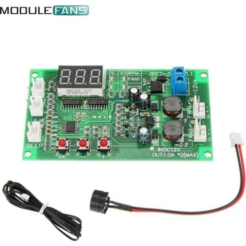 3-wire Fan LED Digital Temperature Thermostat Speed Controller Governor Switch Module Waterproof NTC Sensor Voltage Regulator