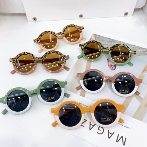Children Lightweight Sunglasses Stylish Childrens Sunglasses Round Shape Sunglasses for Boys and Girls Outdoor Beach Protection