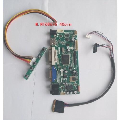 For B156XTT01.0 Panel 15.6" Controller board 1366X768 LCD monitor LED display kit 40pin Screen VGA DIY HDMI M.NT68676 DVI