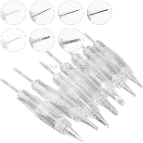 100Pcs Permanent Makeup Machine Tattoo Needles Eyebrow Lips Cartridge Needles 1RL/3R/5R/7R/5F/7F for Permanet Makeup Machine Pen