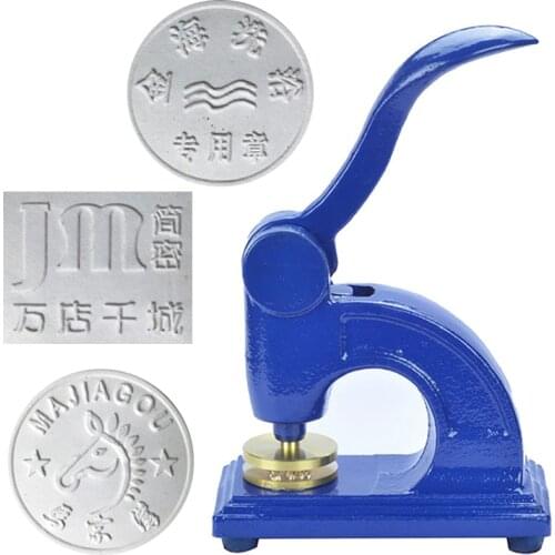 Custom design Personalized LOGO Embosser Seal stamp Envelope wedding sealing Manual Press Bench-top business bump copper mold