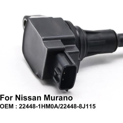 COWTOTAL Ignition Coil for Nissan Murano Engine Code VQ35DE 3.5L OEM 22448-1HM0A / 22448-8J115 ( Pack of 4 )