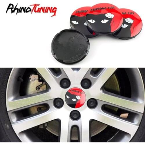 4pcs 62mm 58mm For OZ racing Car Wheels center Hubcaps for rims Curious Cat Hub Caps Wheel Centre Hood Cover Accessories M595