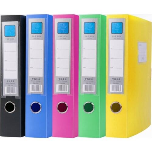 5pcs Colorful File Holders Document Boxes Folding File Storage Case Organizer for School Office (Mixed Colors)
