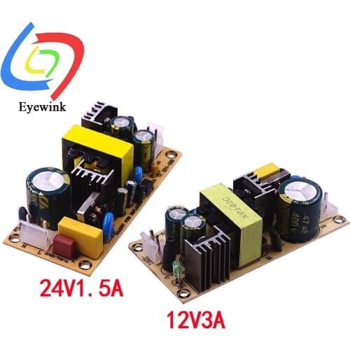 AC-DC 12V 3A 24V 1.5A 12V3A 24V1.5A 36W Switching Power Supply Module Bare Circuit 220V to 12V 24V Board for Replace Repair
