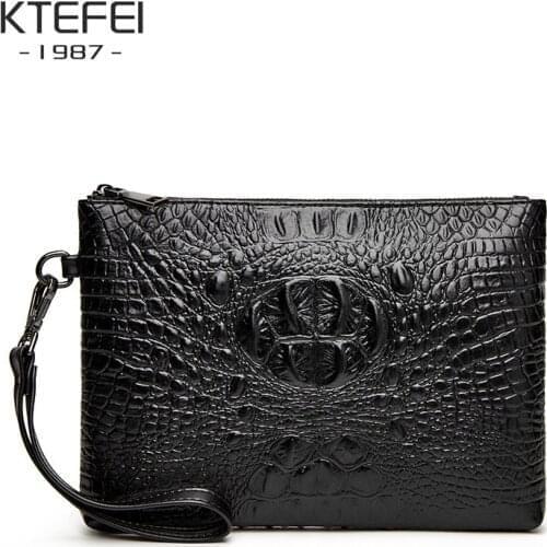 2021 new mens crocodile pattern clutch bag storage bag youth clutch large capacity wallet