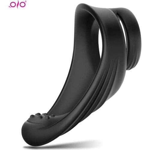 OLO Man Silicone Penis Rings Lock Ejaculation Cock Ring Delay Ejaculation Sex Toys Adult Couples Sexshop chastity nillo pene
