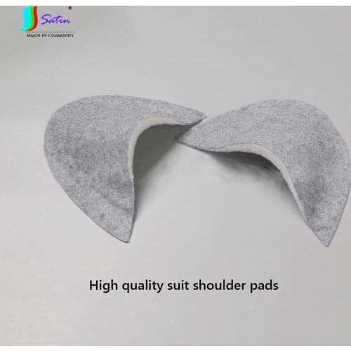 Wholesale High Quality Big Size Gray Cotton Shoulder Pad Coat Professional Suit Sewing Clothing Accessories Shoulder Pads A0356F