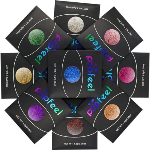 Popfeel 18 Colors Optional Eye Shadow Beauty Eye Makeup Diamond Shinning Glitter Eyeshadow Powder Make Up Palette