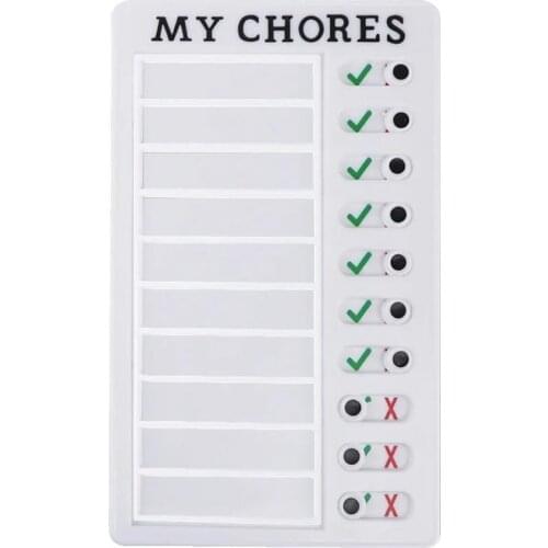 Portable Attractive Wear-resistant Paper Memo Chacklist Board ABS Message Chacklist Board Slide Button for Gifts