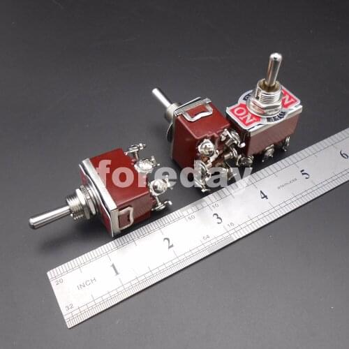 100PCS Silver Contact HQ Toggle Switch 15A 250VAC On-Off-On Center Off Realness R-1322 6 Feet 1-0-1 Op voltage: 250V *FD058X100P