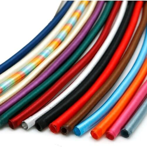 3 Ropes (Roughness 5mm Length 45cm) Handmade Silk Jewelry cord with Hollow Rubber for Necklace Bracelet Making