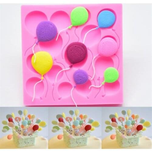 3D Balloon Pattern Food Grade Silicone Fondant Soap Mould Chocolate Cake Maker Silicone Cake Molds Cake Decorative Easter Decor