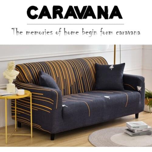 Caravana Super Stretch Chair Sofa Slipcover Spandex Printed Soft Couch Cover Washable Furniture Protector with Non Skid Foam