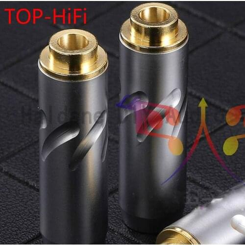 TOP-HiFi 4.4mm 5 Poles Female Plug Jack Full Balanced Headphone Plug 4.4mm Connector Audio Adapter with Furutech