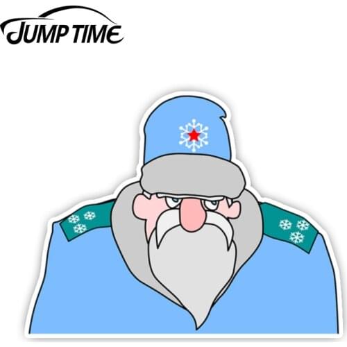 Jump Time 13cm x 10cm Russian Santa Claus Russian Military Santa Claus Vinyl Decal Parts Funny Window Bumper Car Accessories