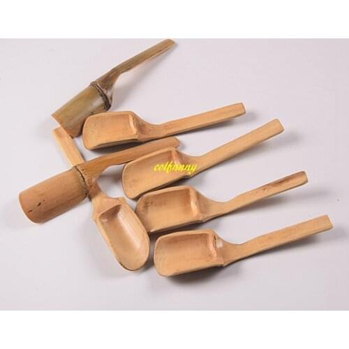 100pcs/lot Fast Shipping 18x4cm Natural Bamboo Tea Spoon Coffee Honey Sauce Spoon Kitchen Tool