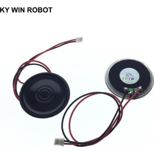 2pcs/lot New Ultra-thin speaker 8 ohms 1 watt 1W 8R speaker Diameter 40MM 4CM thickness 5MM with PH2.0 terminal wire length 20CM