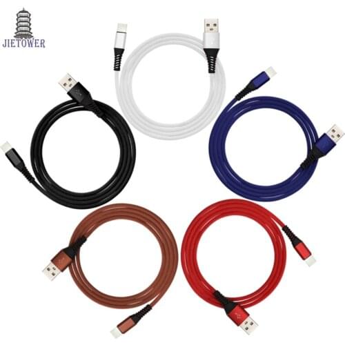 300pcs/lot USB C Cable For Samsung S8 S9 USB Type C Fast Data Charger Cable for Mi8 Mi A1 6 Type-C USBC Charge Cord wholesale