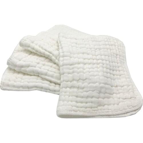 4 pack/Set 2019 Baby Products Factory Custom Packaging Plain White Muslin Baby Rag Pads Burp Cloth