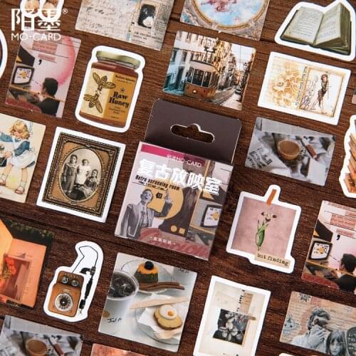 45 pcs/lot Retro projection room series Cute Boxed Decoration Stickers Planner Scrapbooking Stationery Japanese Diary Stickers