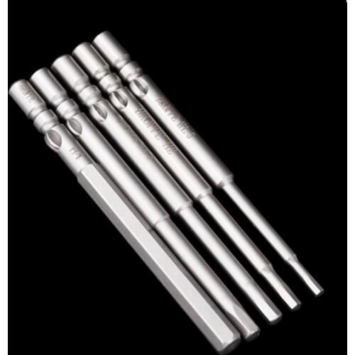 5Pcs 800 4mm Round Shank Hexagon Electric Screwdriver Magnetic Drill Screwdriver Set Hand Tools H1.5 H2 H2.5 H3 H4