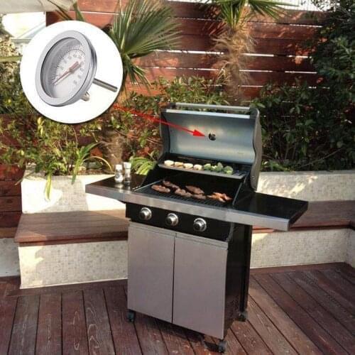 50-500 Celsius Steel Barbecue BBQ Smoker Grill Thermometer Oven Thermometer Gauge Temperature C9Q1