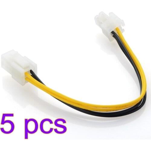 8 inch ATX 12V P4 4Pin CPU Auxiliary Power Extension Cable Cord Male To Female