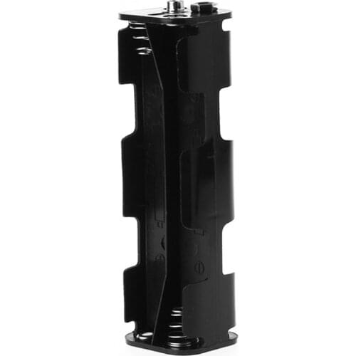 Battery Box Long Strip 8x AA Case Holder 12V Double Side Back Storage 9V Button Container DIY Soldering Connecting