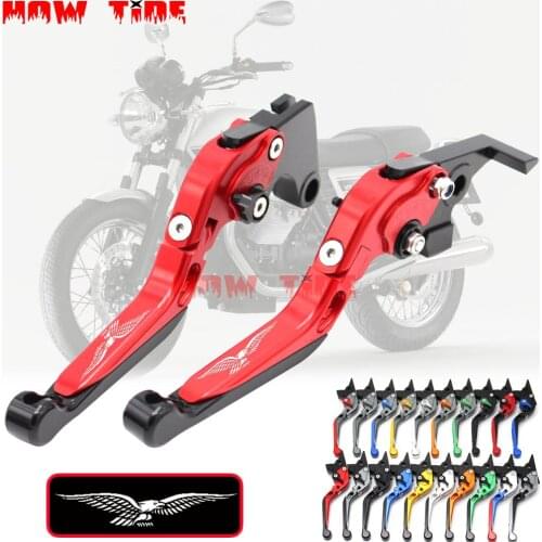 For Moto Guzzi BREVA 750 V7 Racer Classic Stornello Stone Special Custom CNC Motorcycle Foldable Extending Brake Clutch Levers