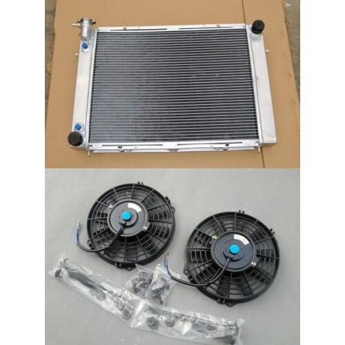 Aluminum Radiator + 2*Fans Hot Selling For HOLDEN Commodore VG VL VN VP VR VS V8 AT/MT 52MM 3 row
