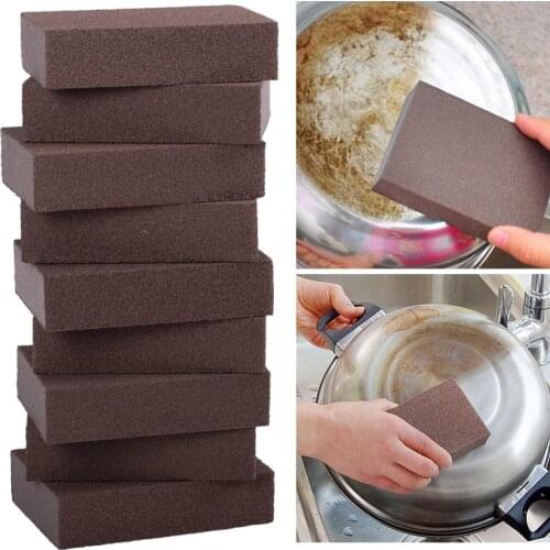 1/3/5 Pcs Sponge Eraser Rust Remover Brush Dish Pot Cleaning Brush Sponge Emery Descaling Clean Rub Pot Kitchen Tools Gadgets