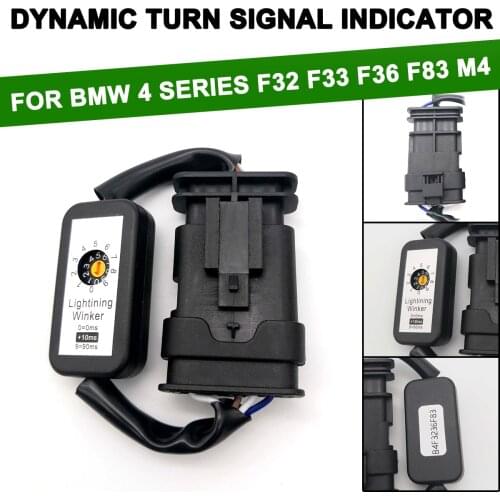 Dynamic Turn Signal Indicator 2Pcs Black Add-on Module Cable Wire Harness For BMW 4 Series F32 F33 F36 F83 M4 LED Taillight