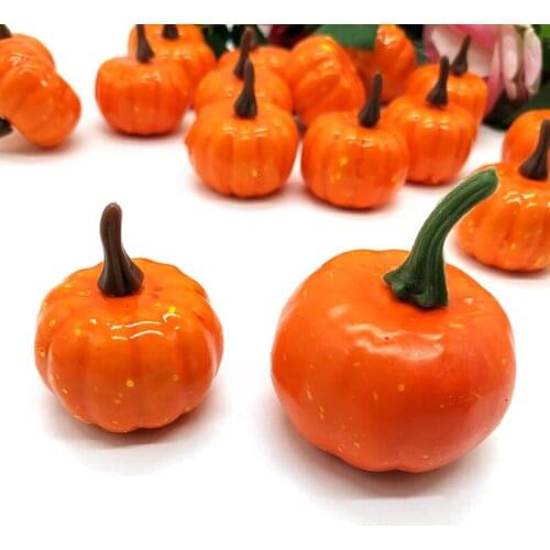 12 Pcs Artificial Pumpkin Decoration Halloween Party Decor Pumpkins Garden Xmas Pumpkin Foam Mini Home Garden