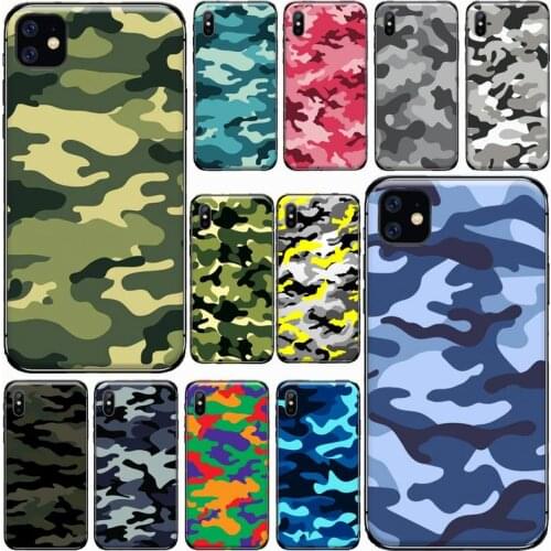 Camouflage fashion design pattern Phone Case for iPhone 11 12 pro XS MAX 8 7 6 6S Plus X 5S SE 2020 XR Luxury brand shell funda