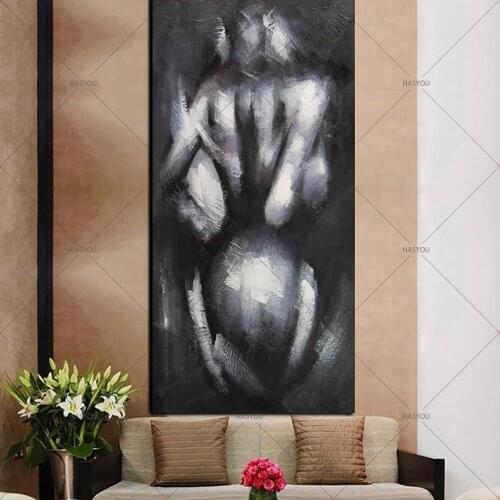 Unframed Sexy Nude Women Backside Portrait Abstract Oil Painting Make Love 100% Handmade on Canvas Home Decor Picture