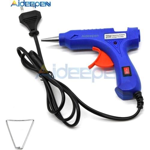 Aideepen 20W Hot Melt Glue Gun With 7mm Glue Sticks Industrial Mini Guns Thermo Electric Heat Temperature Repair Tool DIY