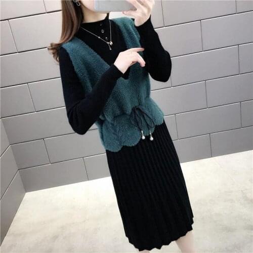 Jacket Vest V-neck Autumn Winter Womens Goddess Knitted Vest Chaleco Mujer