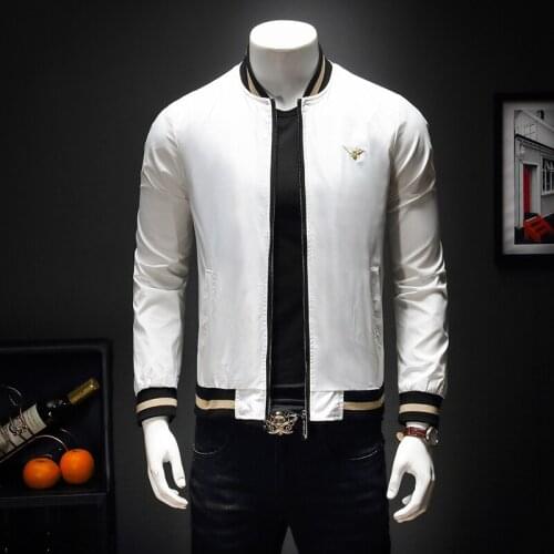 Bomber Men High Quality Jacket 2020 New Autumn Great Designer Brand Style Mens Baseball Outerwear Coats Black M-4XL 5XL 2116