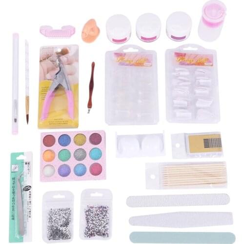Newest Professional Nail Tool Set Nail Art Acrylic Liquid Glitter Powder Pen Tool Nail Gel Set