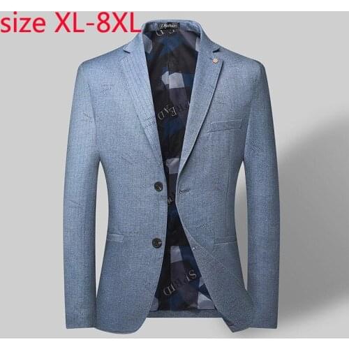 New Arrival Fashion Super Large Men Casual Suit Single Breasted Spring And Autumn Blazers Plus Size XL 2XL3XL4XL 5XL 6XL 7XL 8XL