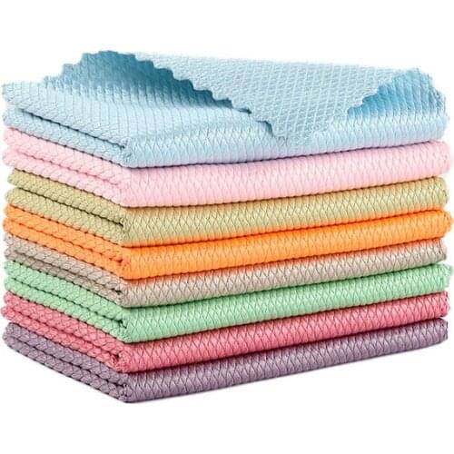 Cloth Cleaning Glass Towel Rag Absorbent Scouring Pad Kitchen Table Rag Dish Cloth Kitchen Towels Roll